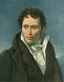 Arthur Schopenhauer als junger Mann, portrtiert 1815 von Ludwig Sigismund Ruhl